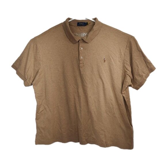 Polo by Ralph Lauren Other - Polo Ralph Lauren Polo Shirt Men's 4XB Light Brown Embroidered Logo Short Slvs